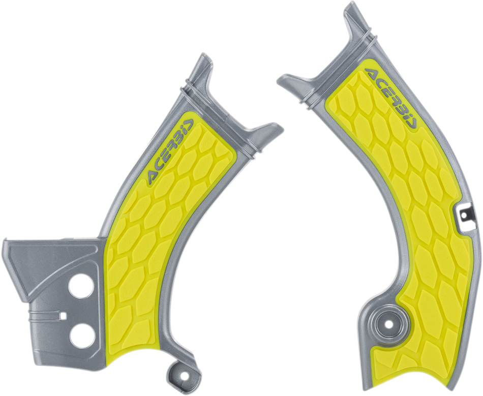 ACERBIS X-Grip Frame Guards - Gray/Yellow 2686601120