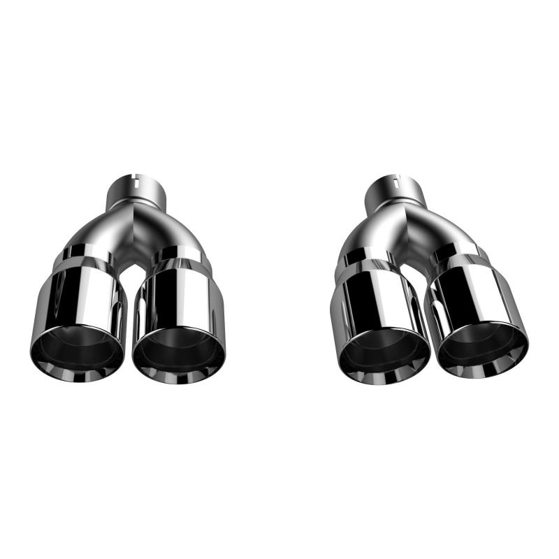 QTP 15-18 Dodge Challenger 6.2L/6.4L 304SS Screamer Exhaust 3in Quad Tip Adapter 430115T