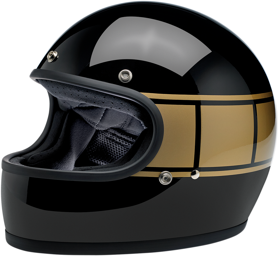 BILTWELL Gringo Helmet - Gloss Black Holeshot - XS 1002-527-101