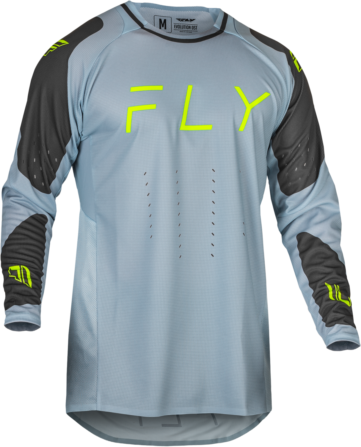 FLY RACING Evolution Dst Trikot Eisgrau/Char/Neongrün Lg 377-121L