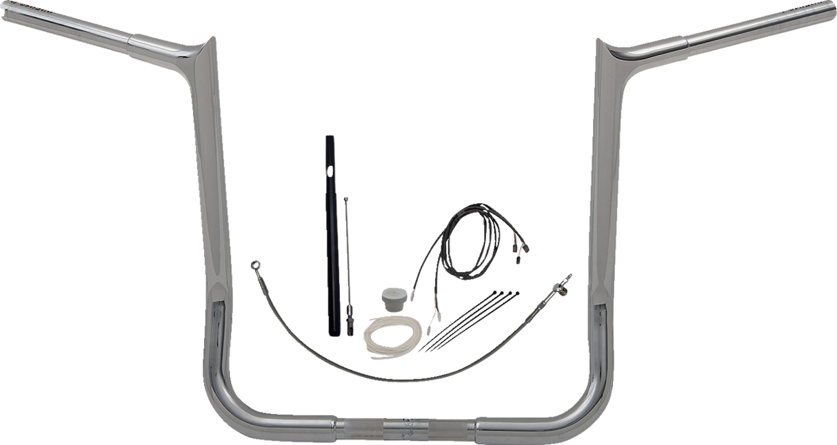 FAT BAGGERS INC. Handlebar Kit - Pointed Top - 16" - Chrome 919016