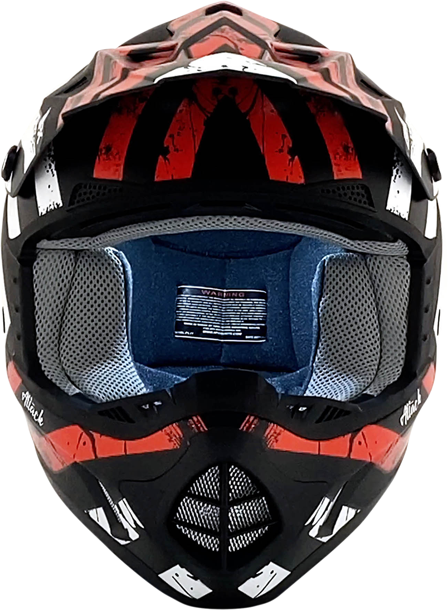 AFX FX-17Y Helmet - Attack - Matte Black/Red - Large 0111-1404