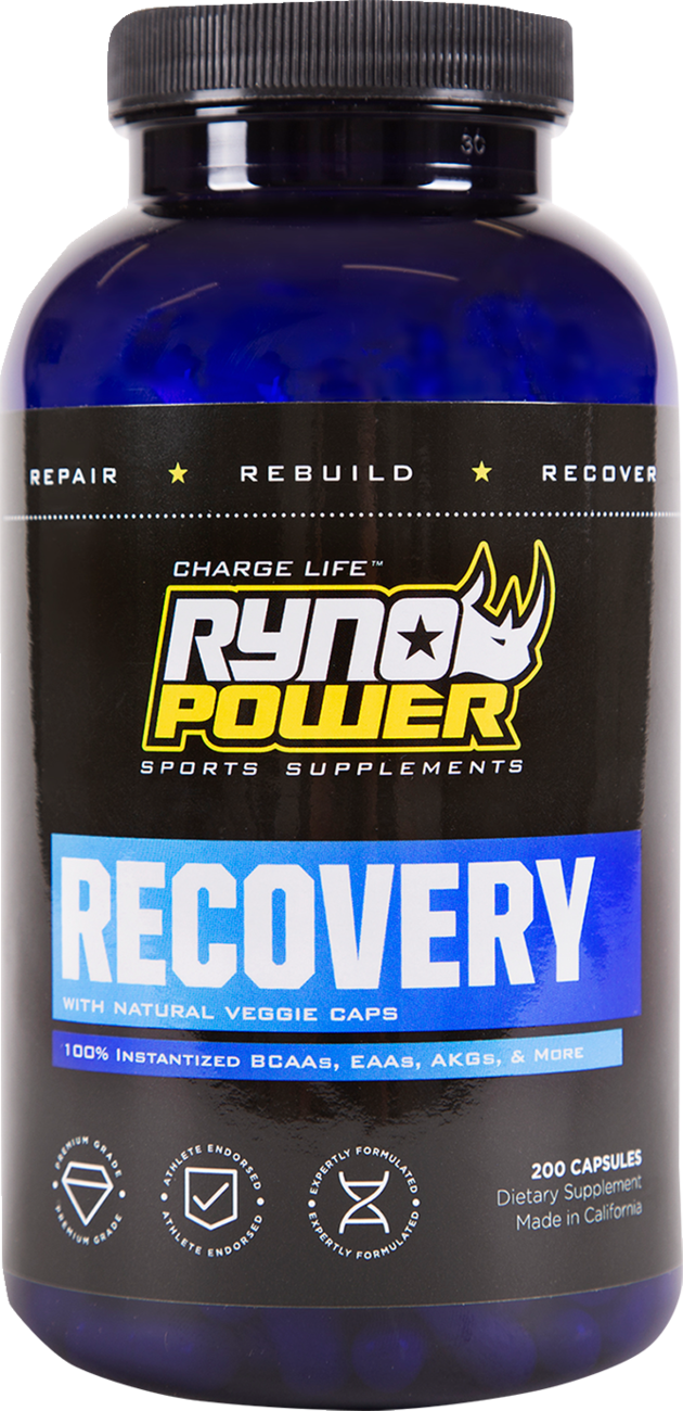 RYNO POWER Recovery Capsules - 200 ct. Bottle 500