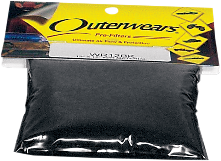 OUTERWEARS Vorfilterblatt - Schwarz - 12x12 WR12BK 