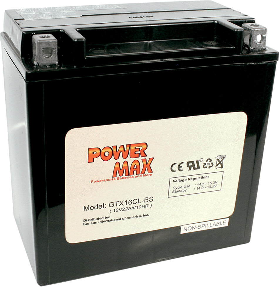 POWER MAX Battery - YTX16CL-BS GTX16CL-BS