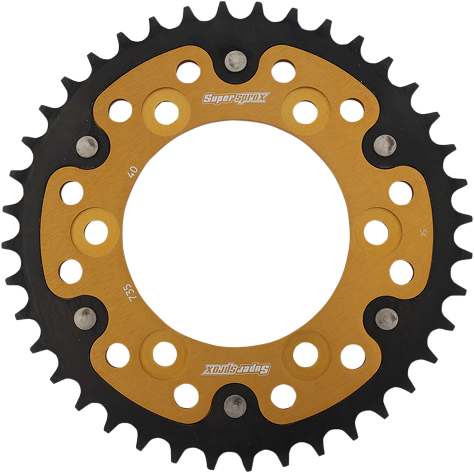 SUPERSPROX Stealth Rear Sprocket - 40 Tooth - Gold - Ducati RST-735-40-GLD