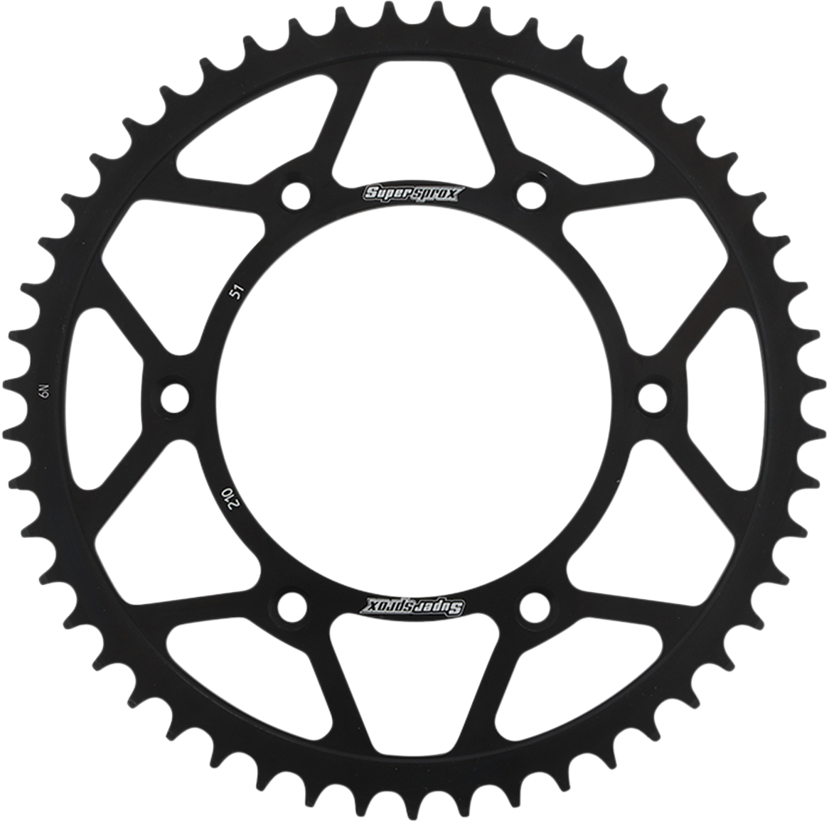 SUPERSPROX Steel Rear Sprocket - 51 Tooth RFE-210-51-BLK