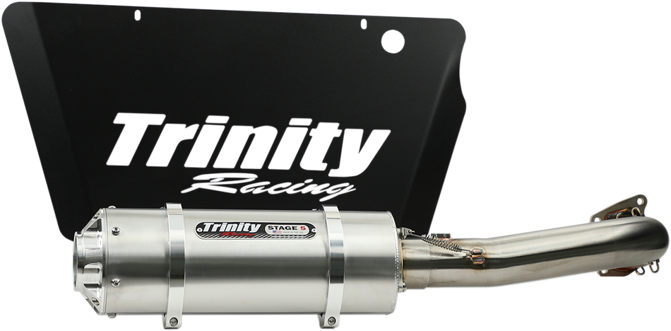 TRINITY RACING Single Stinger Exhaust - Brushed TR-4171F