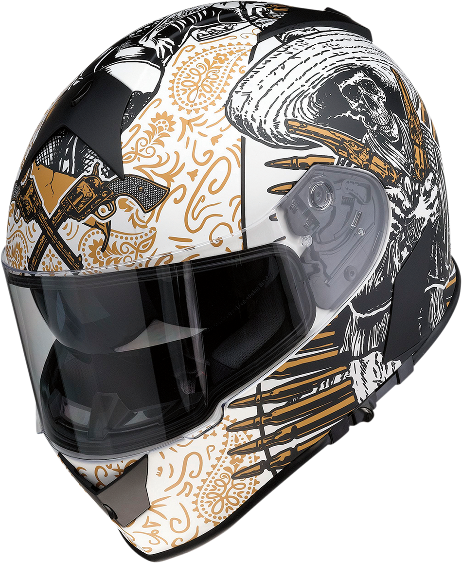 Z1R Warrant Helmet - Sombrero - White/Gold - Small 0101-14165