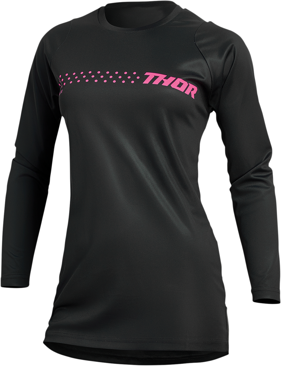 THOR Women's Sector Minimal Jersey - Black/Pink - Medium 2911-0249