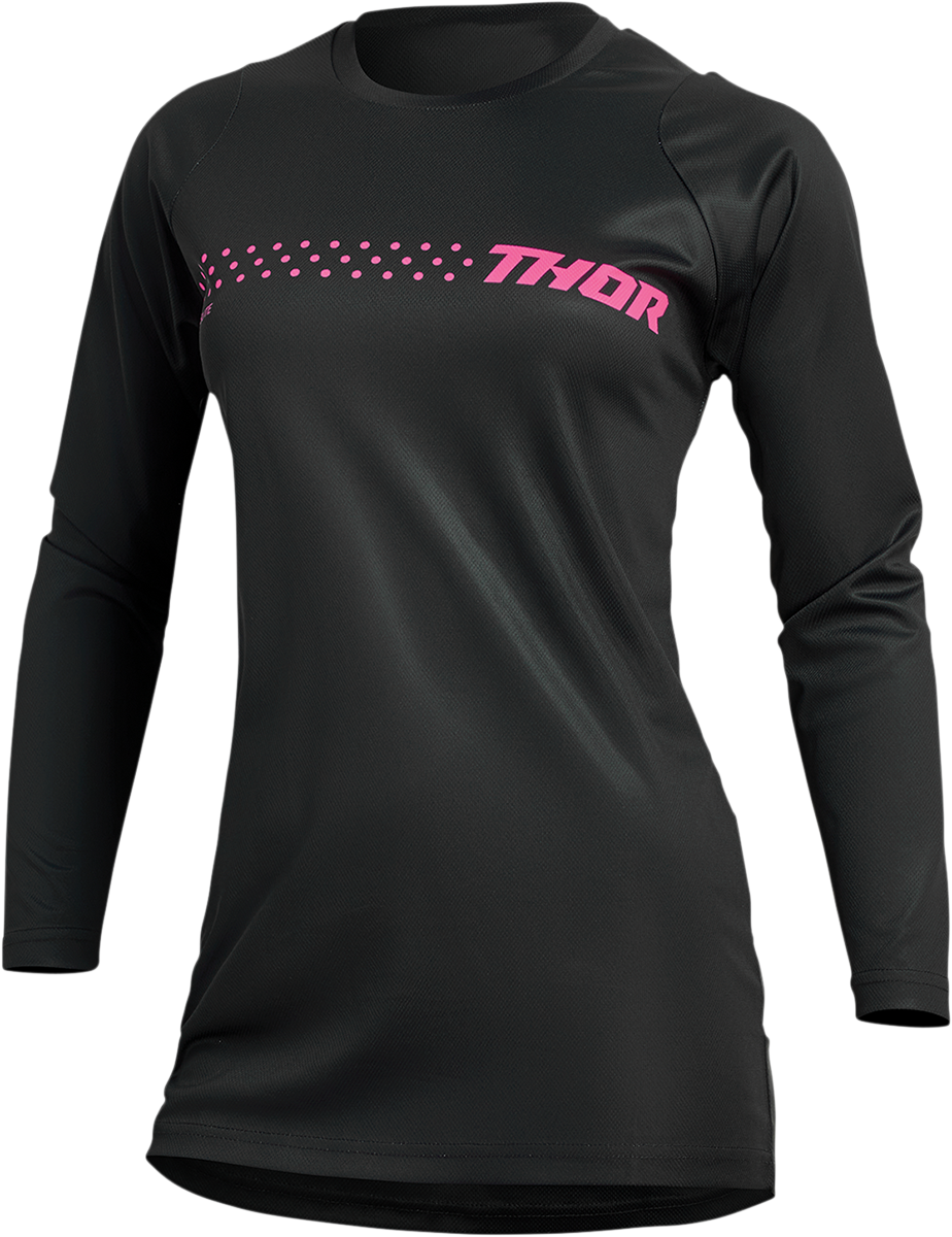 THOR Women's Sector Minimal Jersey - Black/Pink - XL 2911-0251