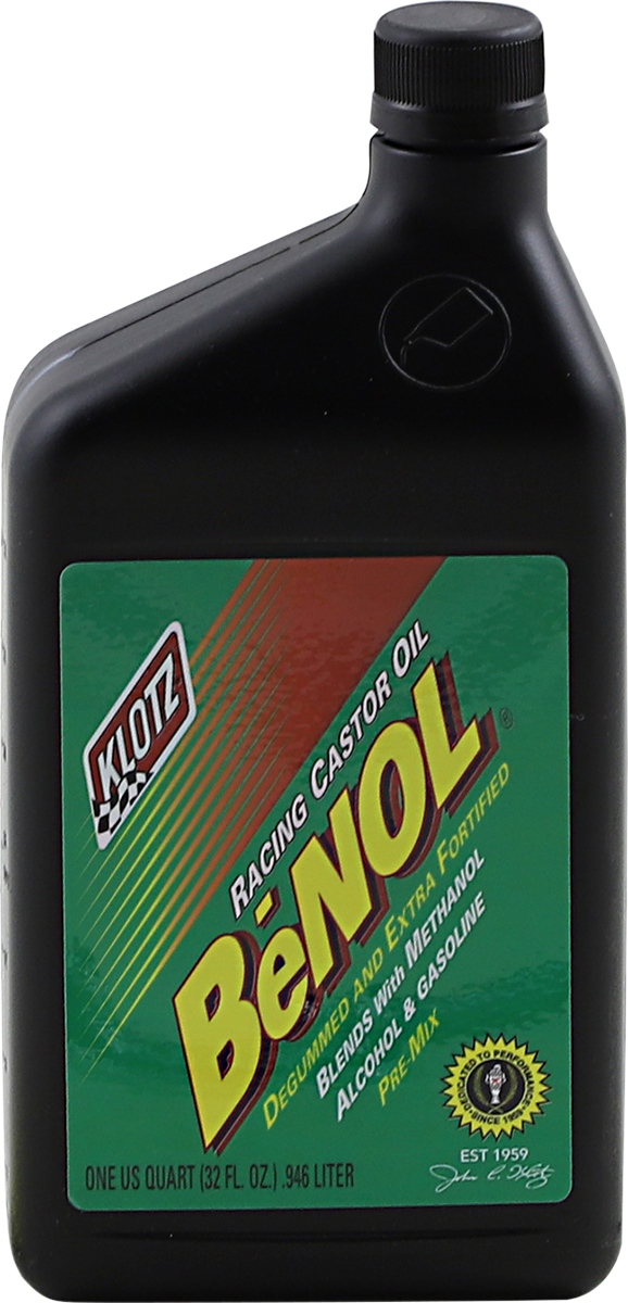 KLOTZ OIL BeNOL Racing 2-Stroke Pre-Mix Castor Oil - 1 U.S. quart BC-172