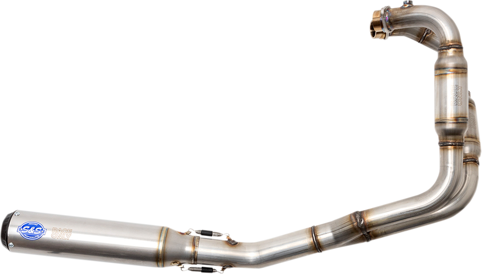 S&S CYCLE Qualifier 2:1 Exhaust System - Stainless Steel Royal Enfield 2019-2021 Race Only 550-1031