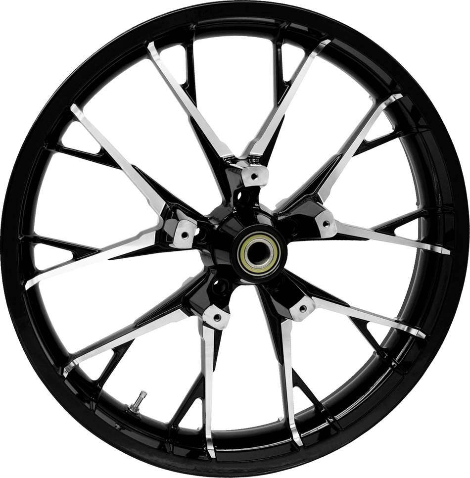 COASTAL MOTO Wheel - Marlin - Front - Dual Disc/No ABS - Black Cut - 21"x3.50" 3D-MAR213BC