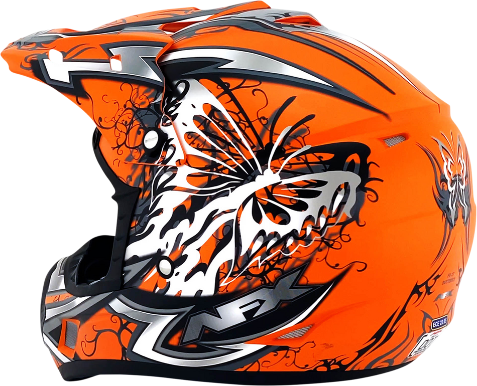 AFX FX-17Y Helmet - Butterfly - Matte Orange - Small 0111-1381