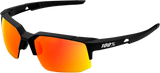 100% Speedcoupe Sunglasses - Black - Red Mirror 61031-100-43