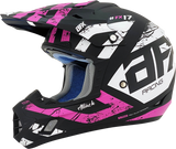 AFX FX-17Y Helmet - Attack - Matte Black/Fuchsia - Large 0111-1413