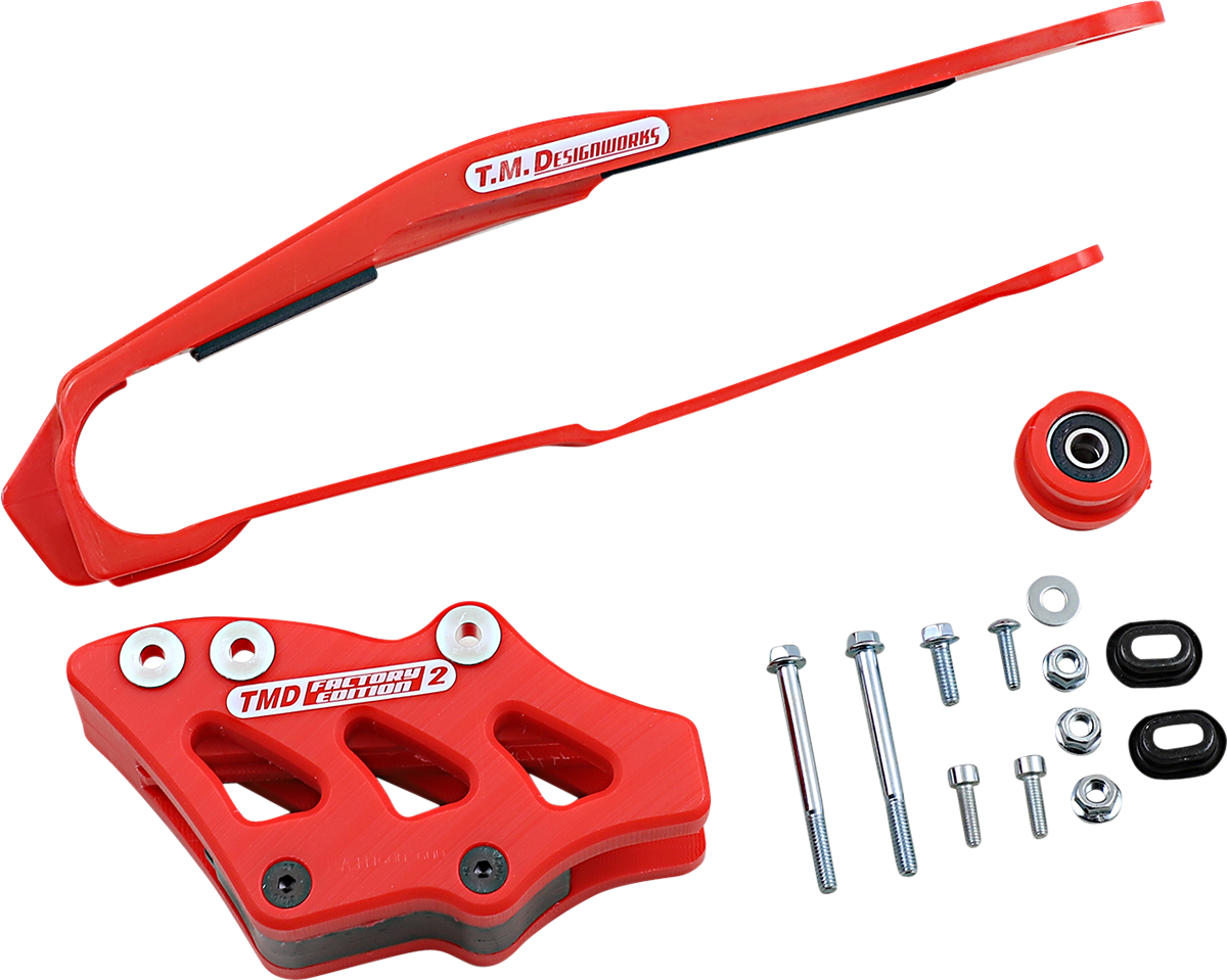 T.M. DESIGNWORKS Chain Guide/Slider - Honda - Red DCK-OR5-RD