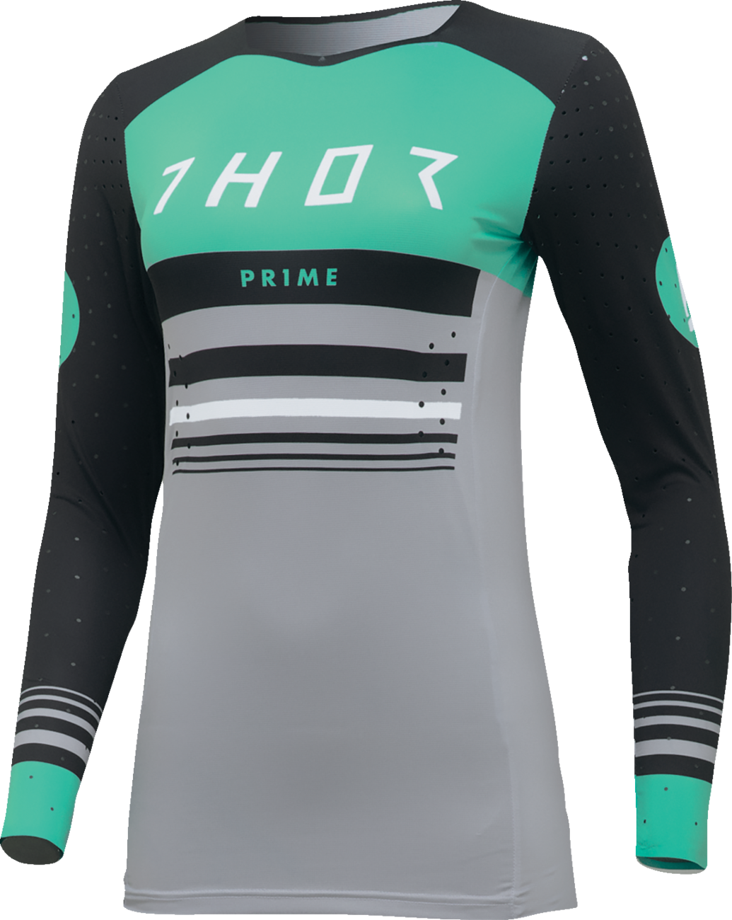 THOR Women's Prime Blaze Jersey - Black/Mint - Medium 2911-0280