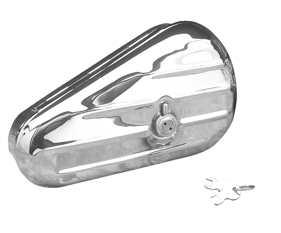 DRAG SPECIALTIES Right Teardrop Toolbox - Chrome 19224
