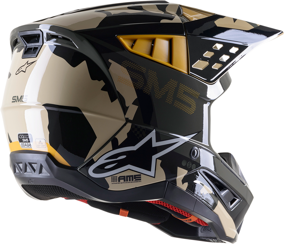 ALPINESTARS SM5 Helmet - Rover - Sand/Tangerine/Camo - XL 8303921-8049-XL