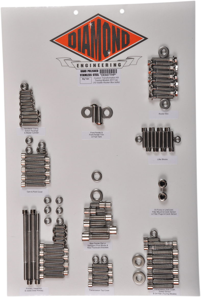 DIAMOND ENGINEERING Bolt Kit - Transformation - M8 DE6077HP