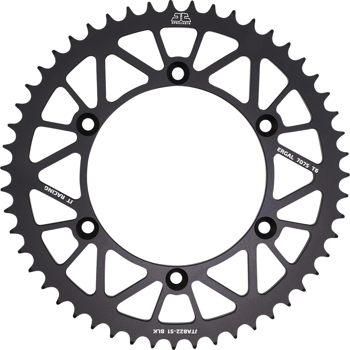 JT SPROCKETS Rear Sprocket - 520 - Black - 51 Tooth JTA822.51BLK