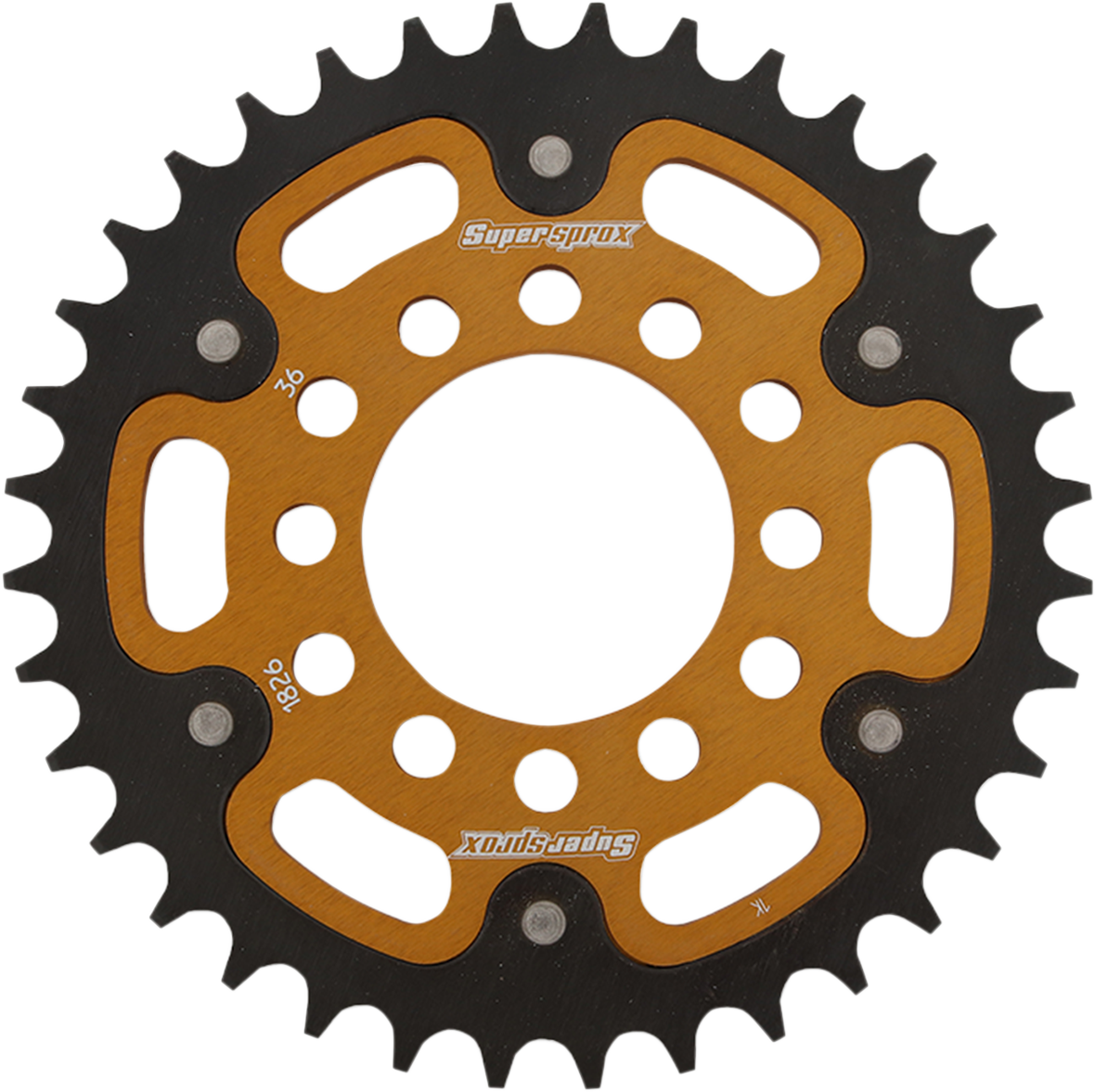 SUPERSPROX Stealth Rear Sprocket - 36 Tooth - Gold - Kawasaki/Suzuki RST-1826-36-GLD