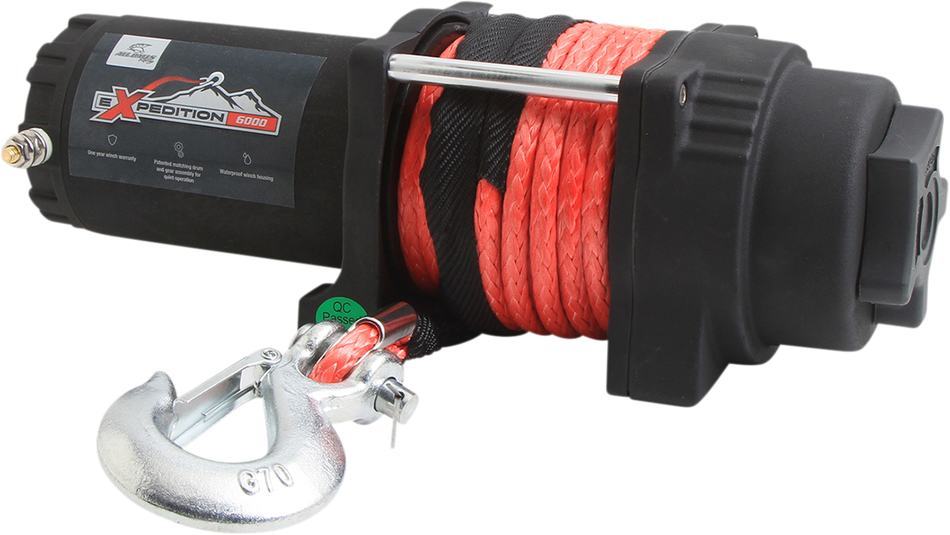 ALL BALLS Winch - 6000 LB - Synthetic Rope - 4 Bolt 431-01027