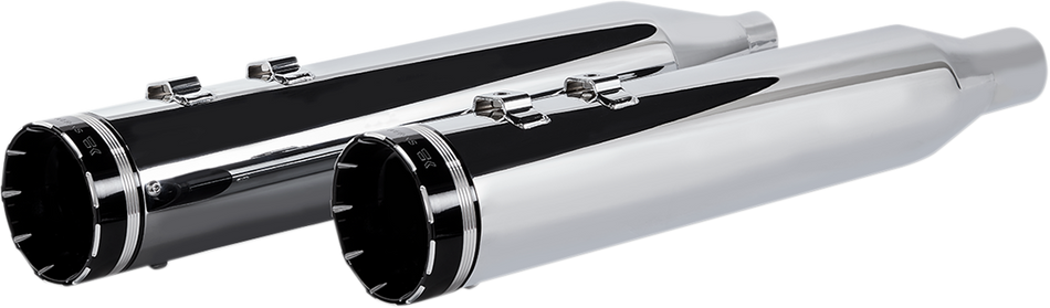 KHROME WERKS 4.5" Mufflers for Touring - Chrome with Tracer 202735
