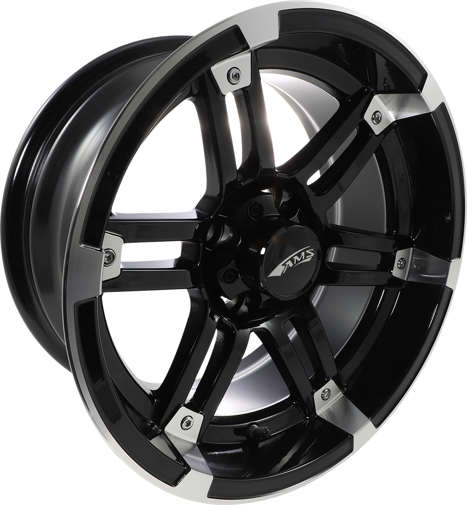 AMS Wheel - Roll'n 104 - Rear - Machined Black - 14x7 - 4/4 - 3+4 0230-0760