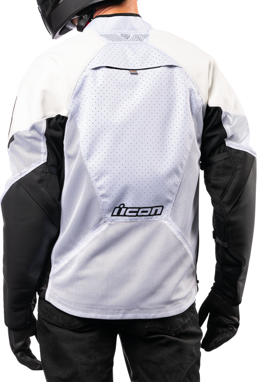 Chaqueta de cuero ICON Mesh AF - Blanco - Grande 2810-3904 