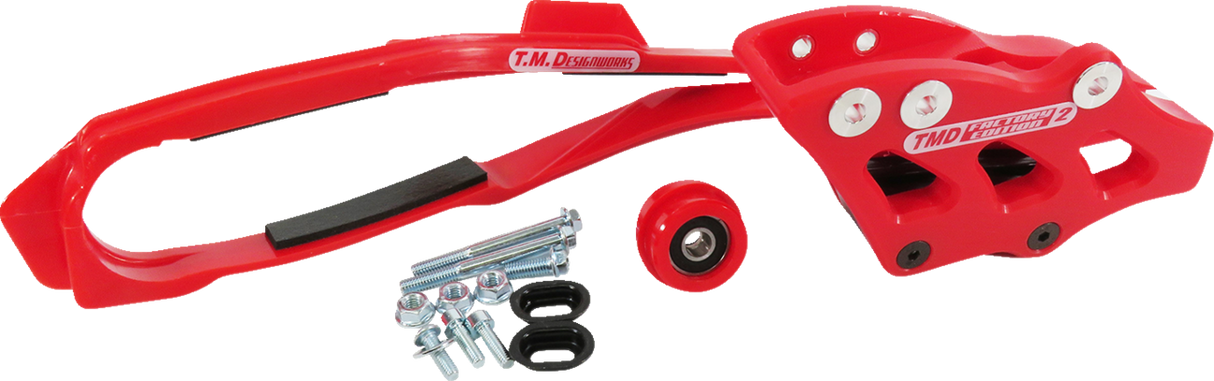 T.M. DESIGNWORKS Chain Guide/Slider - Honda - Red DCK-OR17-RD