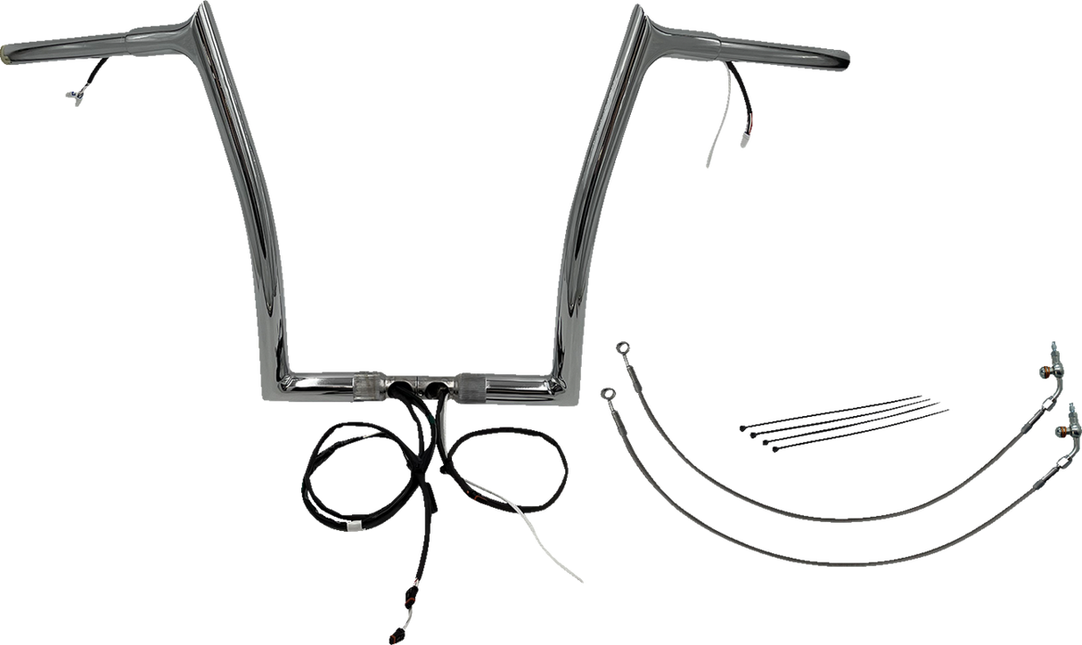 FAT BAGGERS INC. Handlebar Kit - Pointed Top - 14" - Chrome 902914