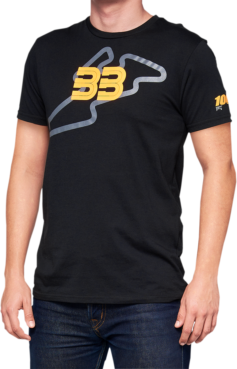 100% BB33 Track T-Shirt - Black - Small BB-32141-001-10