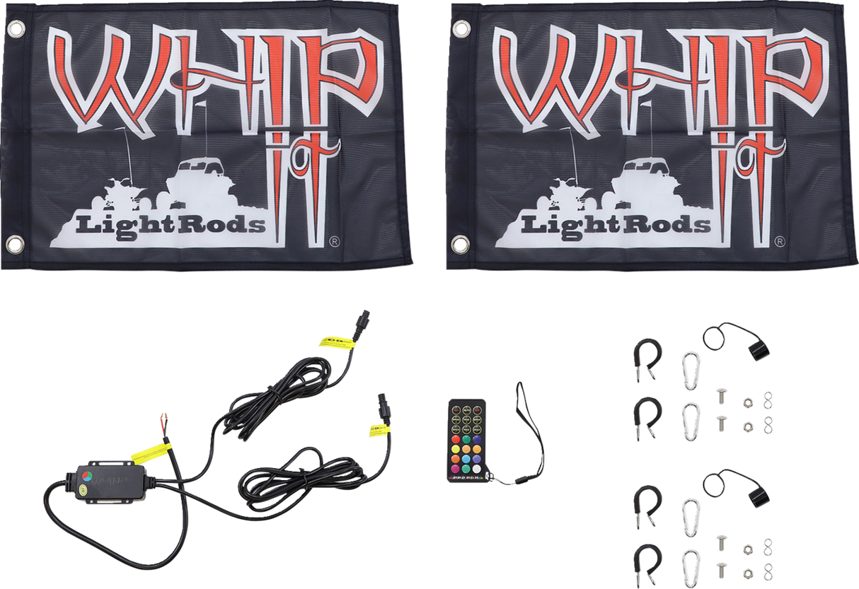 WHIPITLIGHTRODS 5' Light Rod Whip - Bluetooth - Pair - Black SB-RGBBT-152