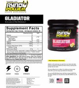 RYNO POWER Gladiator Pre-Workout Drink Mix - Tub GLAD-TUB