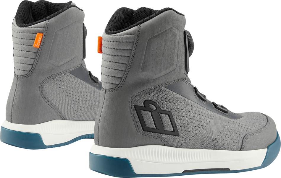 ICON Overlord™ Vented CE Boots - Gray - Size 8 3403-1269