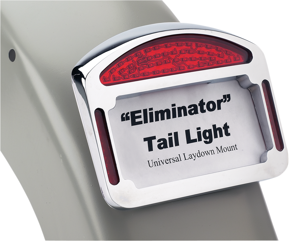 CYCLE VISIONS Taillight Eliminator - Universal - Chrome CV-4817