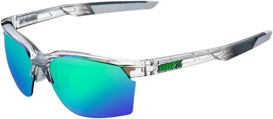 100% Sportcoupe Sunglasses - Gray - Green Mirror 61020-253-45