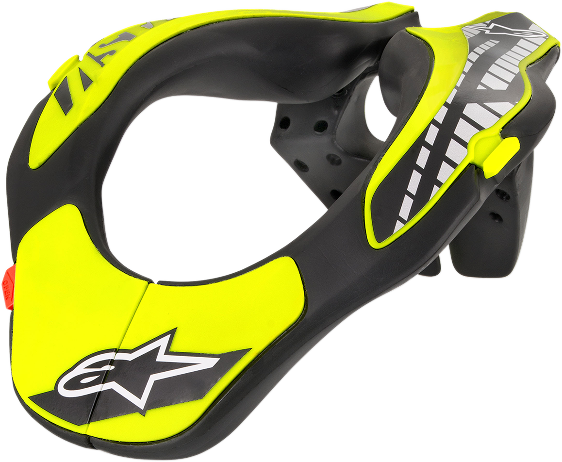 Soporte de cuello juvenil ALPINESTARS - Negro/Amarillo Fluo - Talla única 6540118-155-OS 