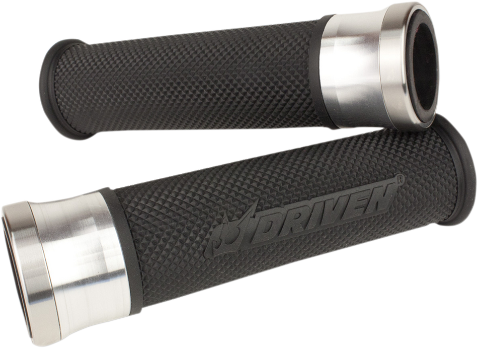 DRIVEN RACING Grips - Halo - Silver/Black DHS-SL
