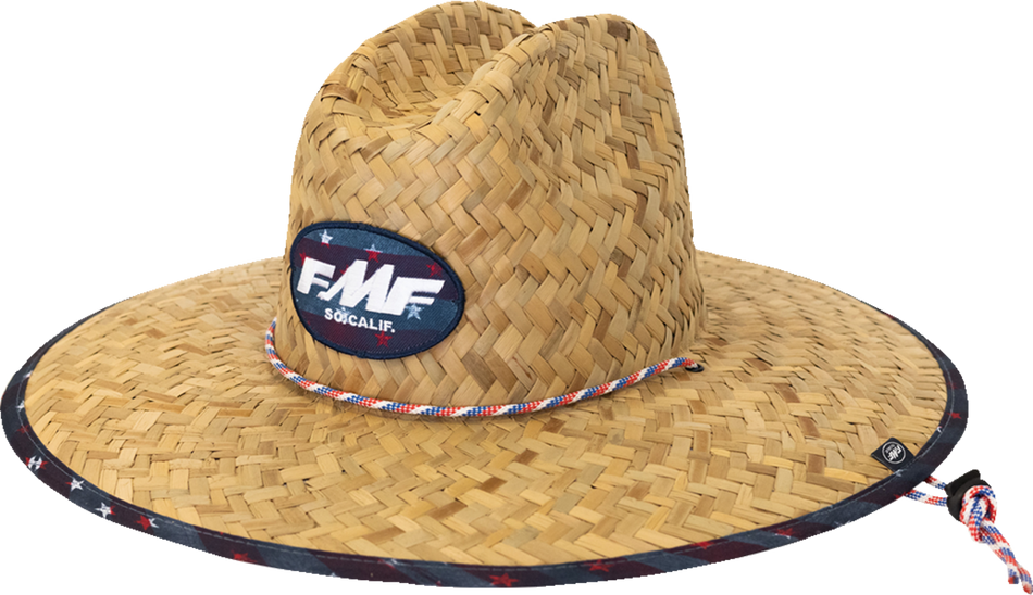 FMF Old Glory Straw Hat - Natural - One Size SU23193901 2501-4099