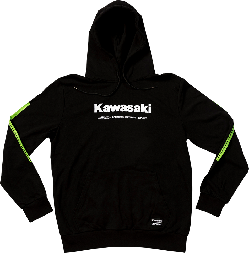 D'COR VISUALS Kawasaki Race Sweatshirt - Black - 2XL 85-206-5
