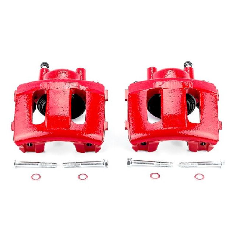 Power Stop 90-01 Jeep Cherokee Front Red Calipers w/o Brackets - Pair S4339