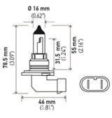 Hella Optilux HB4 9006 12V/55W XY Xenon Yellow Bulb LAH71070602