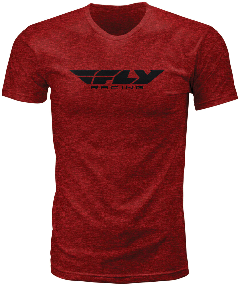 FLY RACING Fly Corporate Tee Blaze Red Heather Md 352-0938M