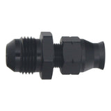 DeatschWerks 8AN Male Flare to 5/16in Hardline Compression Adapter - Anodized Matte Black 6-02-0129-B