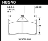 Hawk Wilwood DTC-60 Brake Pads KHB540G.490