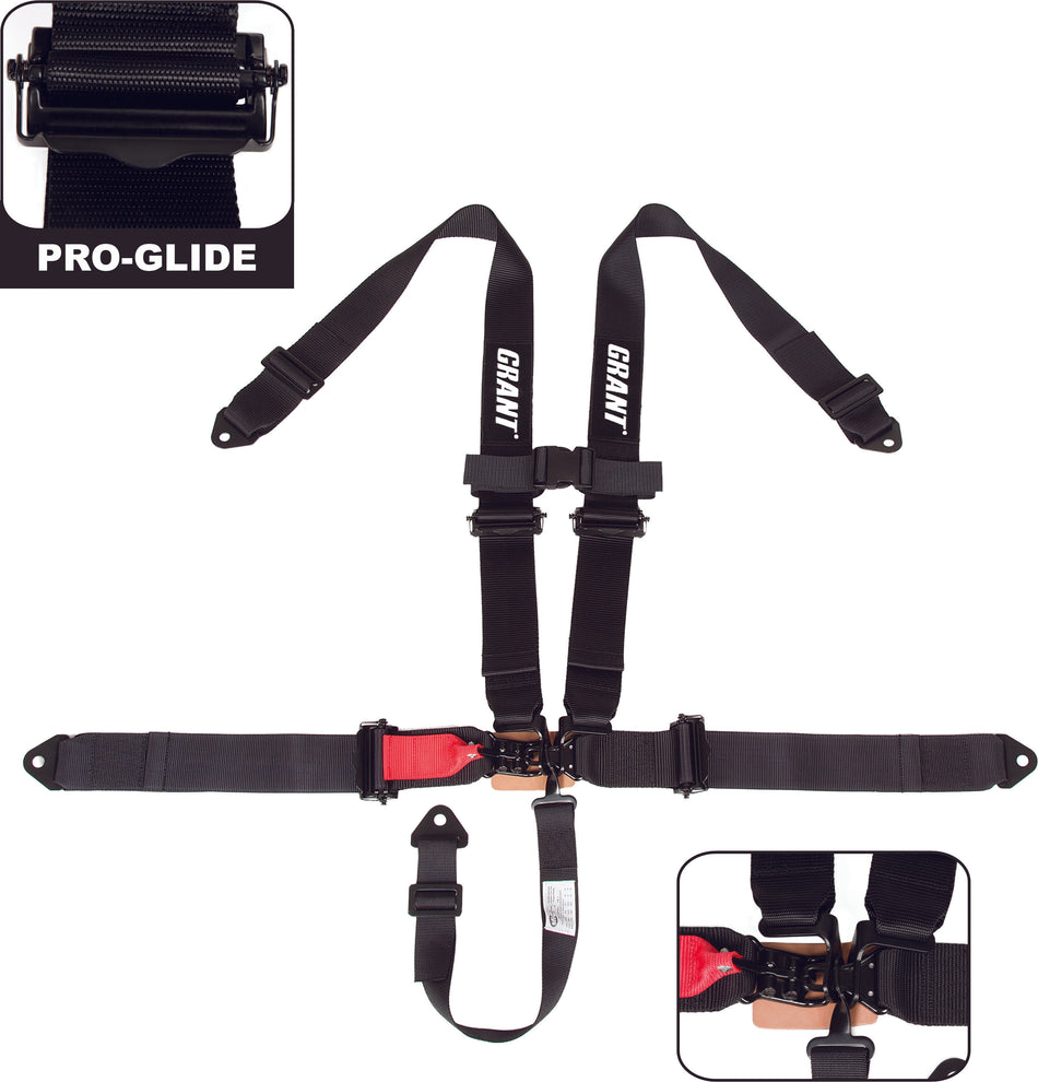 GRANT 5-Point Safety Harness W/O Pads Black 3" Straps 2110